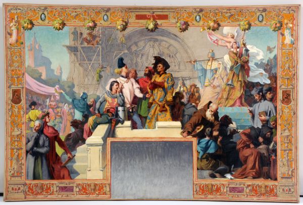 Tenture dite de la Chambre de Mazarin
Génie des Lettres, Sciences, Arts au Moyen-Âge